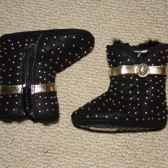 NEW MICHAEL MICHAEL KORS BABY GRACE TIFF BOOTS SZ 2 - Picture 4 of 8